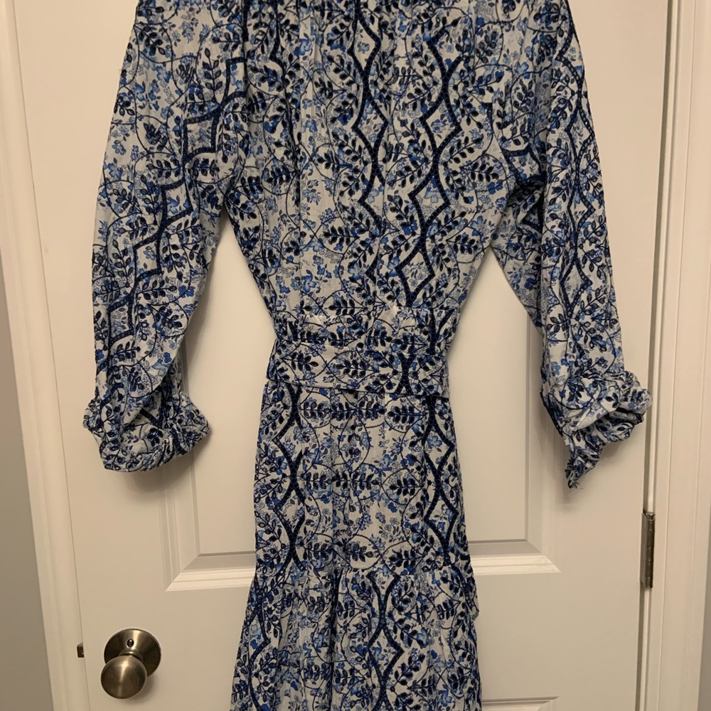NWOT Embroidered Floral Blue Yuliana Sezane Dress - Picture 6 of 6